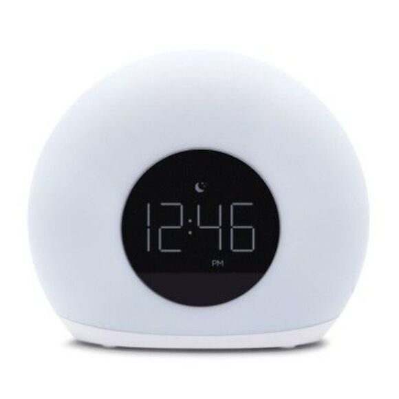 Open Box - Capello - Moon Glow Alarm Table Clock with Color Changing Li White - Picture 1 of 4